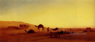  Arab Oil Painting - An Arab Encampment1 Arabian Orientalist Charles Theodore Frere